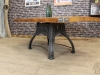 pine top cast iron base table
