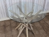glass top table natural