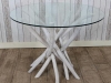 rustic driftwood table white wash natural