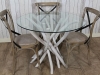 rustic driftwood table white wash
