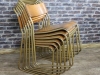 gold frame stacking chair