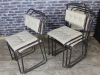 upholstered vintage stacking chairs