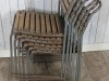 vintage stacking slatted chair