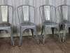 galvanised metal stacking chairs