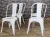 industrial white tolix chairs