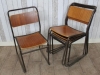 set of retro stacking chairs