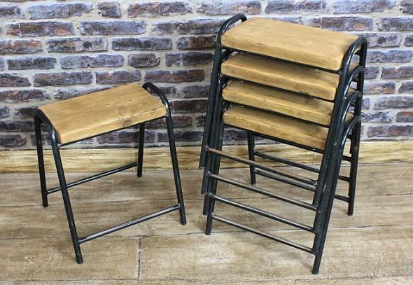 old stacking stools