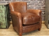 brown leather club chair
