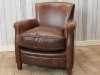 vintage style leather armchair