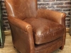 vintage style leather club chair