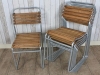 glavanised vintage stacking chairs
