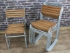 silver galvanised stacking chairs