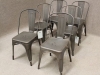 gunmetal grey metal tolix chairs
