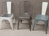 colour range metal tolix style chairs
