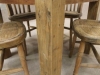 chunky leg metal top table