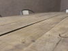 retro wood metal table