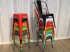 stacking tolix stools and chairs
