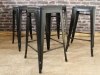 tolix style stools black
