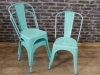 blue tolix funky stacking chairs