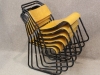 retro style vintage style stacking chairs