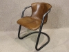 industrial style leather armchair