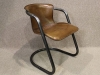 tubular steel and leather chair