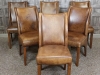 aged vintage style leather chairs