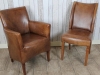 distressed leather chairs