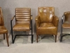 rustic leather chairs