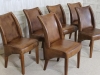 Tan leather dining chair - classic design in beautiful buffalo leather
