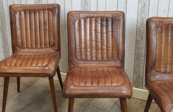 retro leather dining room chairs