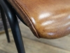 buffalo leather stacking chair