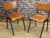 retro industrial style leather chairs