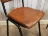 retro style leather stacking chair