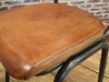 tan leather stacking chair