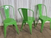 bright colours green tolix style chairs
