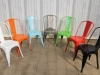 stacking bright tolix style chairs