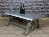 large zinc top coffee table