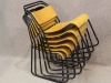 metal stacking chairs set