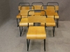 metal stacking chairs with painted frames
