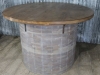 industrial barrel style table