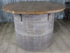 large pine barrel table
