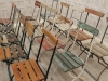 slatted folding cafe chairs