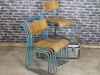 plywood vintage blue chair