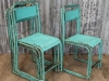 Rustic green stacking chair.jpg