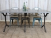 industrial stone top restaurant table
