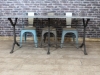 rustic cast iron table