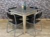 industrial style stone top table