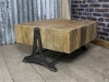 industrial style pine coffee table