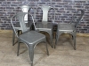 gunmetal industrial style dining chair